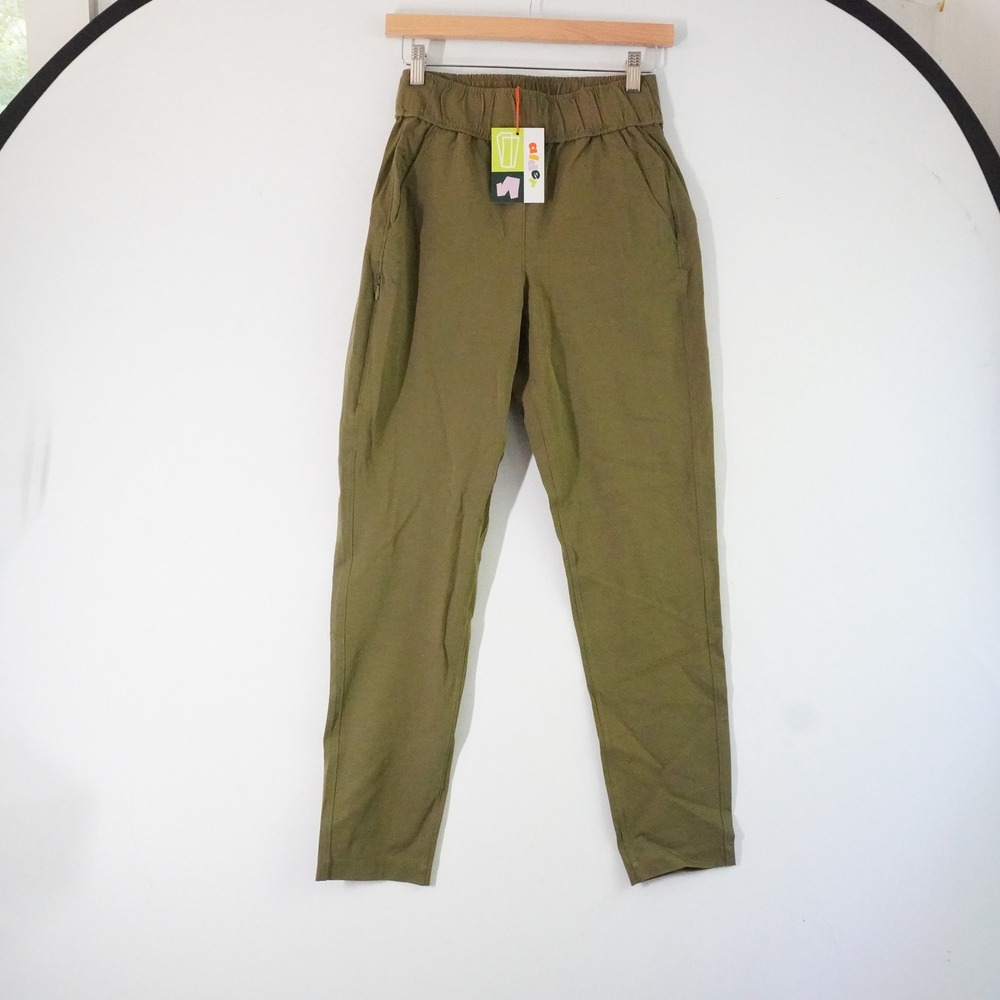 Alder Open Air Pant Olive Green Casual Lightweight Tapered Ankle‎ Size S NWT